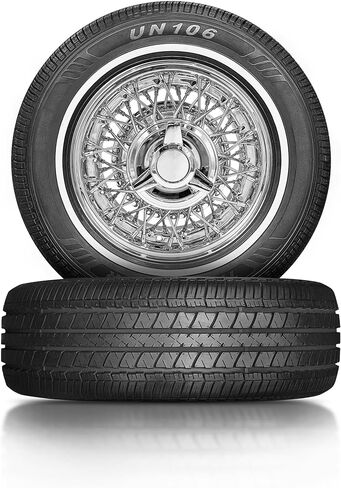 Set of 2 (Two) Travelstar UN106 All Season 14mm White Wall Radial Passenger Car Tire - 155/80R13 79T in Saudi Arabia
