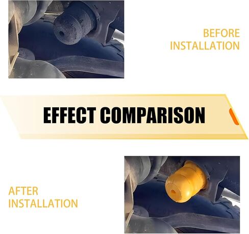 4PCS Car Front Rear Bump Stopper, Car Suspension Buffer Rubber Pad, Front/Rear Side Control Arm Bumper Bump Stop, 15153958 15039397, Compatible with Chevrolet Cadillac GMC (Yellow) in Kuwait