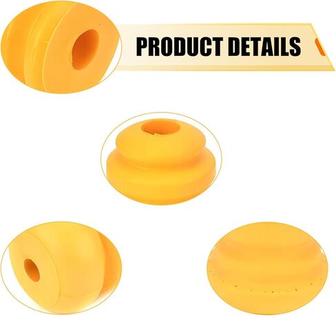 4PCS Car Front Rear Bump Stopper, Car Suspension Buffer Rubber Pad, Front/Rear Side Control Arm Bumper Bump Stop, 15153958 15039397, Compatible with Chevrolet Cadillac GMC (Yellow) in Kuwait
