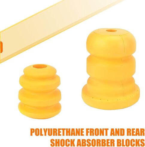 4PCS Car Front Rear Bump Stopper, Car Suspension Buffer Rubber Pad, Front/Rear Side Control Arm Bumper Bump Stop, 15153958 15039397, Compatible with Chevrolet Cadillac GMC (Yellow) in Kuwait