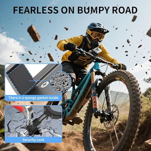 Aluminum Phone Holder for Bike–Universal Bike Cell Phone Holder Fits All Phones 4-7",Waterproof & Shockproof Motorcycle Phone Mount,360° Rotation Bicycle Phone Mount for E-Bike,Scooter,ATV​​ in Saudi Arabia