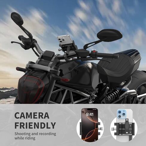 Aluminum Phone Holder for Bike–Universal Bike Cell Phone Holder Fits All Phones 4-7",Waterproof & Shockproof Motorcycle Phone Mount,360° Rotation Bicycle Phone Mount for E-Bike,Scooter,ATV​​ in Saudi Arabia