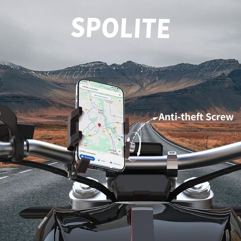 Aluminum Phone Holder for Bike–Universal Bike Cell Phone Holder Fits All Phones 4-7",Waterproof & Shockproof Motorcycle Phone Mount,360° Rotation Bicycle Phone Mount for E-Bike,Scooter,ATV​​ in Saudi Arabia