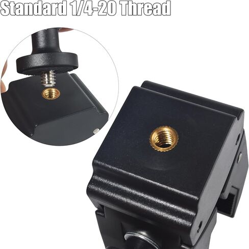 1/4"-20 Clamp Mount Base, Fit Handlebar Rail 0.39'' to 1.73'' in Diameter for Camera Mount Clamp, Crab-Shaped with 1/4"-20 Threaded Holes for Monitors, LED Lights, Photographic Accessories in Saudi Arabia
