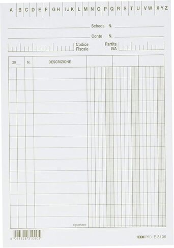 EDIPRO - E3109BL - 100 بطاقة مع 3 أعمدة أزرق f.to 15x10,5 in Saudi Arabia