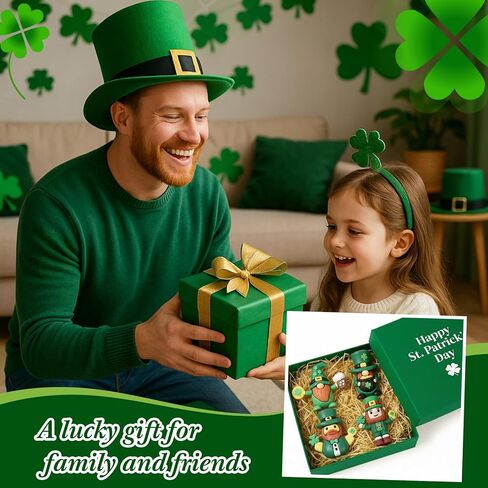 50 Pcs Mini St. Patrick's Day Gnome Figurines Green Irish Leprechaun Statue Rubber Gnome Table Decor Home Tiered Tray Decoration for Farmhouse Shelf St Patrick's Party Gifts in Saudi Arabia