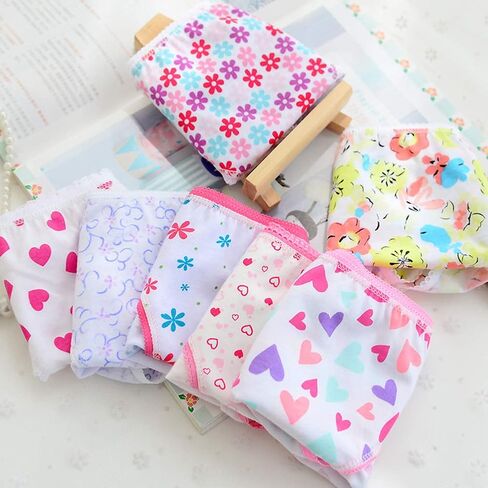 Kids Baby Girls Cute Underwear Cotton Panties Kids Short Briefs Children Underpants 2-10 Years (6 Pack Randomly Sent) in Saudi Arabia