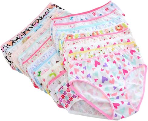 Kids Baby Girls Cute Underwear Cotton Panties Kids Short Briefs Children Underpants 2-10 Years (6 Pack Randomly Sent) in Saudi Arabia