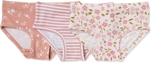 AVA + OLIVER Toddler Girls Ultra-Soft Underwear Viscose from Bamboo Tag-Free Briefs, 3 Pack in Saudi Arabia