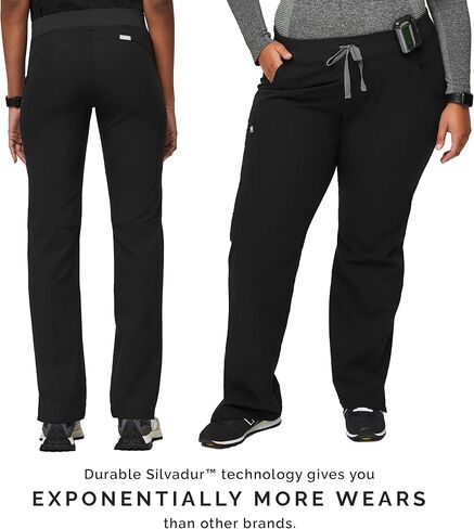 FIGS Kade Cargo Scrub Pants for Women - Black, M Tall in Saudi Arabia