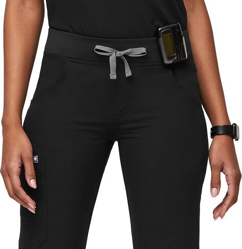FIGS Kade Cargo Scrub Pants for Women - Black, M Tall in Saudi Arabia