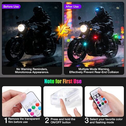 2026 Upgraded 11LEDs Wireless LED Strobe Lights, Ultra Bright 8 Colors Aircraft Strobe Lights with Remote, IP65 Waterproof Anti-Collision Warning Light for Motorcycle Bike Car Drone RV - 4PCS in Saudi Arabia