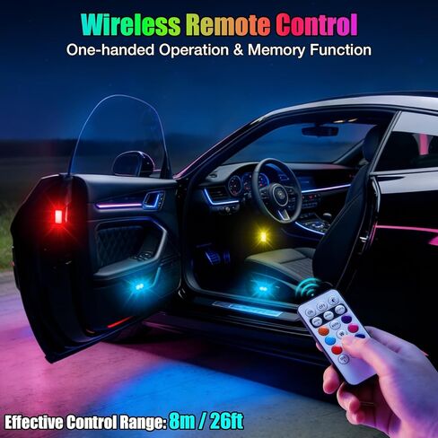 2026 Upgraded 11LEDs Wireless LED Strobe Lights, Ultra Bright 8 Colors Aircraft Strobe Lights with Remote, IP65 Waterproof Anti-Collision Warning Light for Motorcycle Bike Car Drone RV - 4PCS in Saudi Arabia