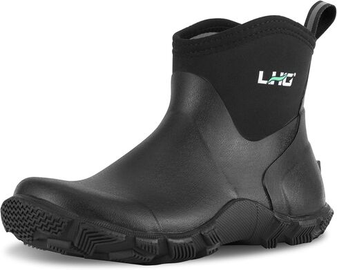 أحذية LHG للرجال مقاس 6 بوصات للكاحل أحذية مطاطية للمطر مقاومة للماء معزولة من النيوبرين الطين للزراعة في الهواء الطلق في الحديقة والصيد في الفناء in Kuwait