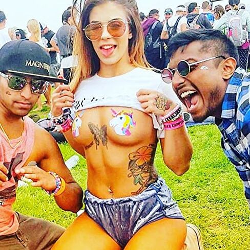 Neva Nude Unicorn Nipztix Pasties Nipple Covers for Festivals, Raves, Parties, Lingerie and More, Medical Grade Adhesive, Waterproof and Sweatproof, Made in USA in Saudi Arabia