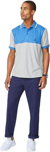 Nautica Men's Classic Fit Flat Front Stretch Solid Chino Deck Pants, Peacoat 33X30 in Saudi Arabia