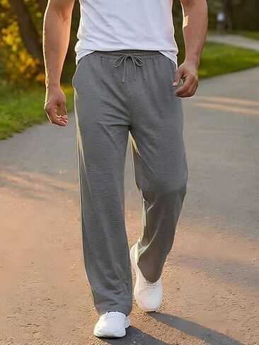Men's Sweatpants Casual Athletic Lightweight Workout Pants Loose Fit with Pockets in Saudi Arabia