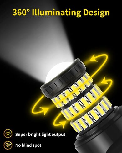 مصابيح زينون بيضاء T20 7443 7444 7440 LED مع مصابيح عكسية احتياطية لجهاز العرض متوافقة مع 2013 2014 2015 2016 2017 2018 2019 2020 Ford Explorer، حزمة من 2 in Kuwait