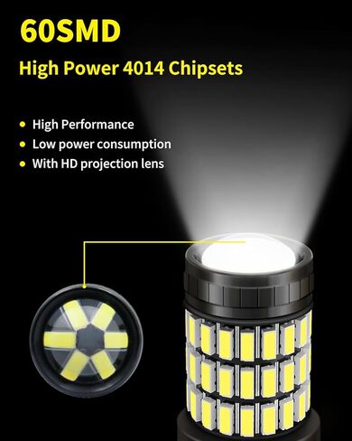 مصابيح زينون بيضاء T20 7443 7444 7440 LED مع مصابيح عكسية احتياطية لجهاز العرض متوافقة مع 2013 2014 2015 2016 2017 2018 2019 2020 Ford Explorer، حزمة من 2 in Kuwait