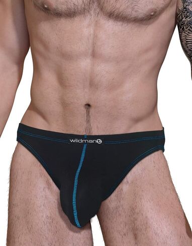 Wildmant Stitch Big Boy Pouch Jock Strap - Blue in Kuwait