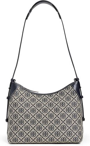 Tory Burch Women's T Monogram Messenger Bag, Tory Navy, Blue, Print, One Size in Saudi Arabia