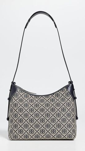 Tory Burch Women's T Monogram Messenger Bag, Tory Navy, Blue, Print, One Size in Saudi Arabia