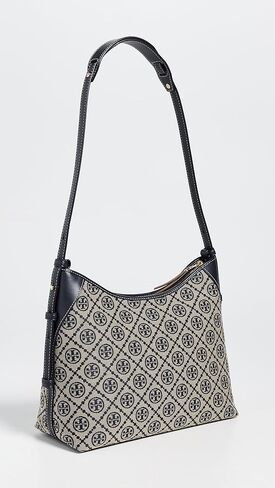 Tory Burch Women's T Monogram Messenger Bag, Tory Navy, Blue, Print, One Size in Saudi Arabia