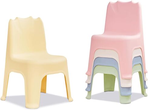 مجموعة من 5 كراسي مدرسية قابلة للتكديس من وانان مع ارتفاع مقعد 27.94 سم ومقبض للحمل، كرسي بلاستيكي ملون للطلاب الصغار، مقاعد مرنة للأطفال للمدرسة، والرعاية النهارية، وأثاث الفصول الدراسية in Kuwait