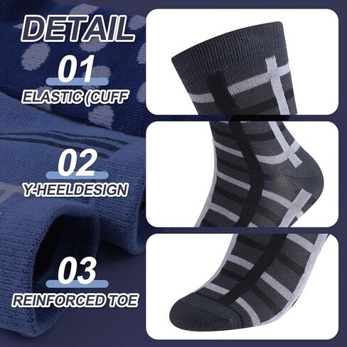25 Pairs Kids Boy Dress Socks Bulk Soft Cotton Seamless School Kids Crew Dress Socks For Youth Teen Big Boy School Uniform Performance 8-12 Years in Saudi Arabia