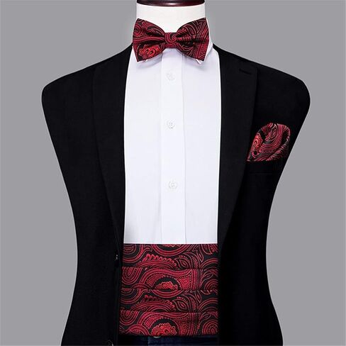 Silk Men's Cummerbunds wide Belt for Men Red Cummerbunds and Bowtie Set for Tuxedo Corset Belt in Saudi Arabia