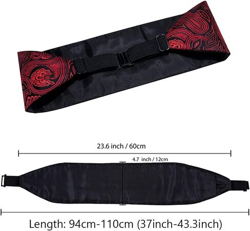 Silk Men's Cummerbunds wide Belt for Men Red Cummerbunds and Bowtie Set for Tuxedo Corset Belt in Saudi Arabia