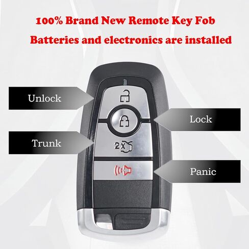 MechanMagic Key Fob Replacement Fits for Ford Edge Explorer 2018-2022 Fusion 2017-2021 Mustang Keyless Entry Remote Control M3N-A2C93142300 164-R8150 315MHz 4 Buttons in Saudi Arabia