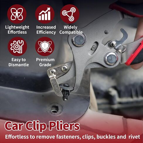 كماشة مشبك السيارة، أداة إزالة الحواف التلقائية مع قطعتين من مزيل التثبيت من الفولاذ المقاوم للصدأ لتفكيك الجزء الداخلي للسيارة، لوحة قيادة لوحة الباب، الأبازيم، مشابك تقليم بلاستيكية، مسامير in Kuwait