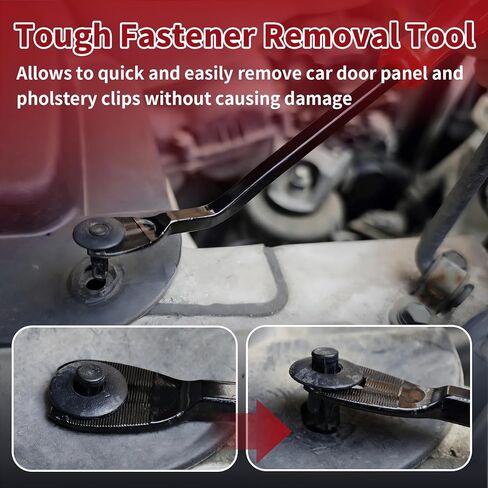 كماشة مشبك السيارة، أداة إزالة الحواف التلقائية مع قطعتين من مزيل التثبيت من الفولاذ المقاوم للصدأ لتفكيك الجزء الداخلي للسيارة، لوحة قيادة لوحة الباب، الأبازيم، مشابك تقليم بلاستيكية، مسامير in Kuwait