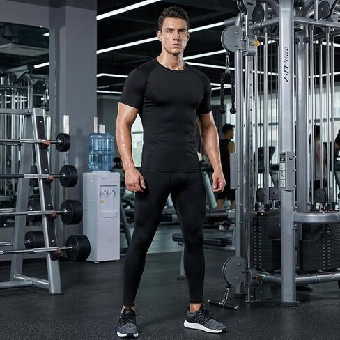 Men's Undershirts Crew Neck T-Shirts, Short Sleeve Cotton Blend Base Layer Tees, Soft Comfortable Everyday Essentials, Slim Fit Casual Shirts for Work Gym Sports in Saudi Arabia