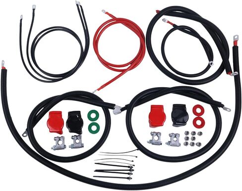 Battery Cable Kit Compatible with Ford Superduty F250 F350 Excursion 1999-2003 7.3L Power Stroke Diesel Engine 2/0#2298-90 2298/90 in Saudi Arabia