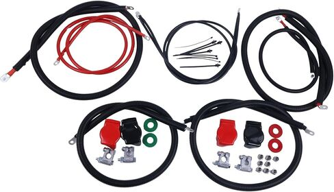 Battery Cable Kit Compatible with Ford Superduty F250 F350 Excursion 1999-2003 7.3L Power Stroke Diesel Engine 2/0#2298-90 2298/90 in Saudi Arabia