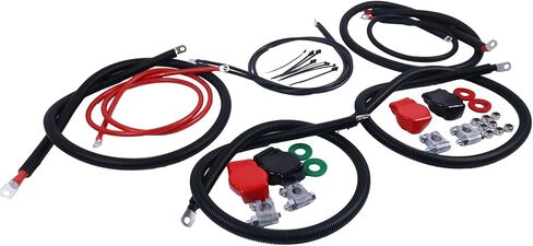 Battery Cable Kit Compatible with Ford Superduty F250 F350 Excursion 1999-2003 7.3L Power Stroke Diesel Engine 2/0#2298-90 2298/90 in Saudi Arabia