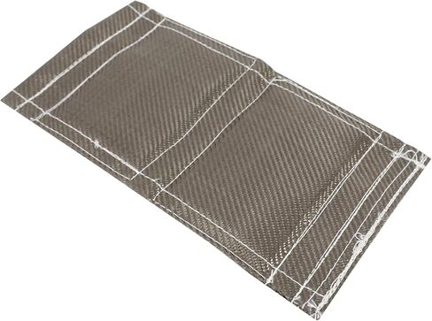 BLACKHORSE-RACING Titanium Pipe Shield، 6 "× 12" درع حرارة العادم مع 3 مشابك من الفولاذ المقاوم للصدأ مقاومة عالية لدرجة الحرارة تصل إلى 2500 درجة فهرنهايت للدراجات النارية والخراطيم والأسلاك الكهربائية in Kuwait