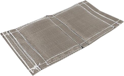 BLACKHORSE-RACING Titanium Pipe Shield، 6 "× 12" درع حرارة العادم مع 3 مشابك من الفولاذ المقاوم للصدأ مقاومة عالية لدرجة الحرارة تصل إلى 2500 درجة فهرنهايت للدراجات النارية والخراطيم والأسلاك الكهربائية in Kuwait