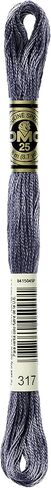 DMC 117-317 Mouline Stranded Cotton Six Strand Embroidery Floss Thread, Pewter Gray, 8.7-Yard in Kuwait