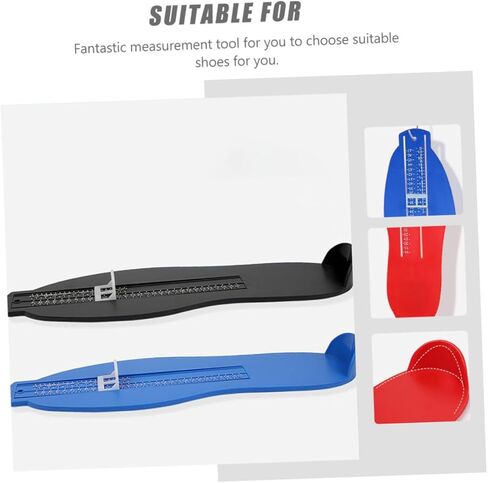 3Pcs Adult Foot Measurer Sizer Tool Lightweight Shoe Measuring Device for Men Women Red Black Blue in Saudi Arabia