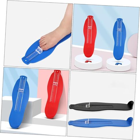 3Pcs Adult Foot Measurer Sizer Tool Lightweight Shoe Measuring Device for Men Women Red Black Blue in Saudi Arabia
