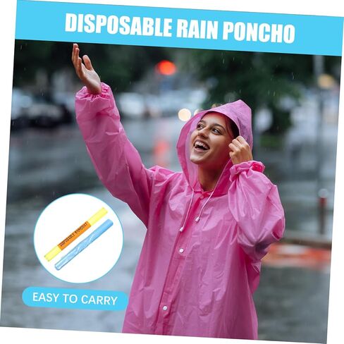 BESPORTBLE Disposable Rain Poncho for Adults Lightweight Waterproof Cycling Jacket Hood for Outdoor Activities Hiking Camping and Emergency Use in Saudi Arabia