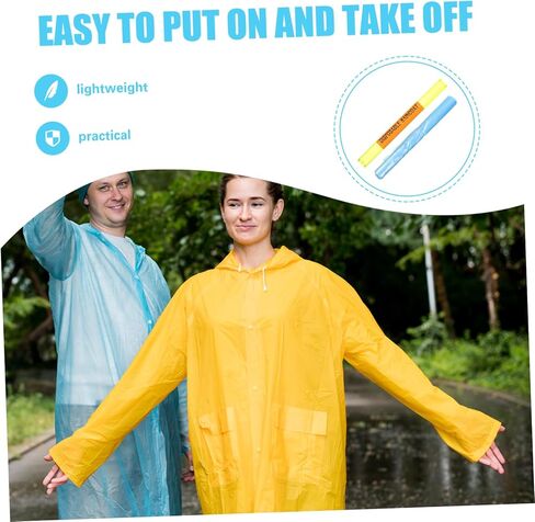 BESPORTBLE Disposable Rain Poncho for Adults Lightweight Waterproof Cycling Jacket Hood for Outdoor Activities Hiking Camping and Emergency Use in Saudi Arabia
