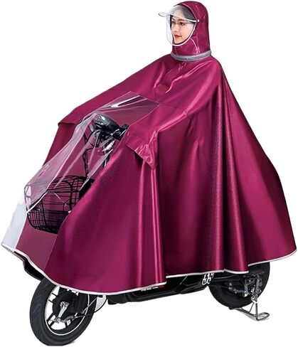 Waterproof rain Poncho, Electric Bike Rainwear, Universal Mobility Cape Cover Rainwear Hooded Cycling Unisex Windproof Rain Poncho for E-Bike, Scooter(Dark Blue,Medium) in Saudi Arabia