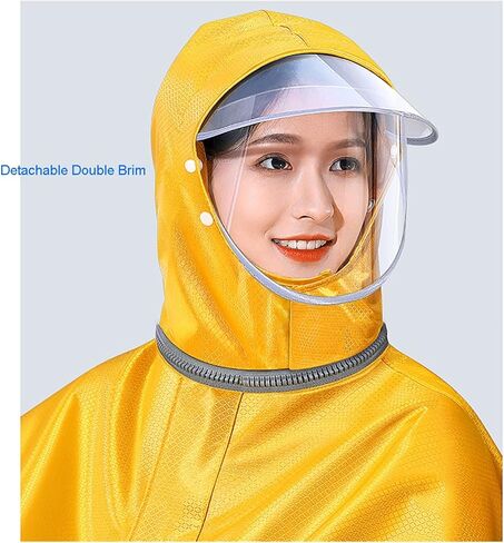 Waterproof rain Poncho, Electric Bike Rainwear, Universal Mobility Cape Cover Rainwear Hooded Cycling Unisex Windproof Rain Poncho for E-Bike, Scooter(Dark Blue,Medium) in Saudi Arabia