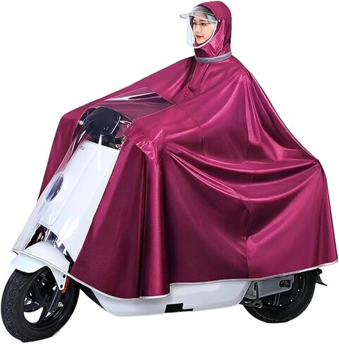 Waterproof rain Poncho, Electric Bike Rainwear, Universal Mobility Cape Cover Rainwear Hooded Cycling Unisex Windproof Rain Poncho for E-Bike, Scooter(Dark Blue,Medium) in Saudi Arabia