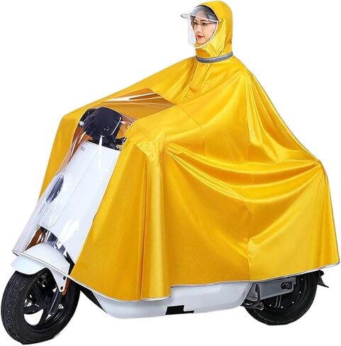 Waterproof rain Poncho, Electric Bike Rainwear, Universal Mobility Cape Cover Rainwear Hooded Cycling Unisex Windproof Rain Poncho for E-Bike, Scooter(Dark Blue,Medium) in Saudi Arabia