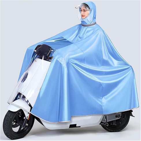 Waterproof rain Poncho, Electric Bike Rainwear, Universal Mobility Cape Cover Rainwear Hooded Cycling Unisex Windproof Rain Poncho for E-Bike, Scooter(Dark Blue,Medium) in Saudi Arabia